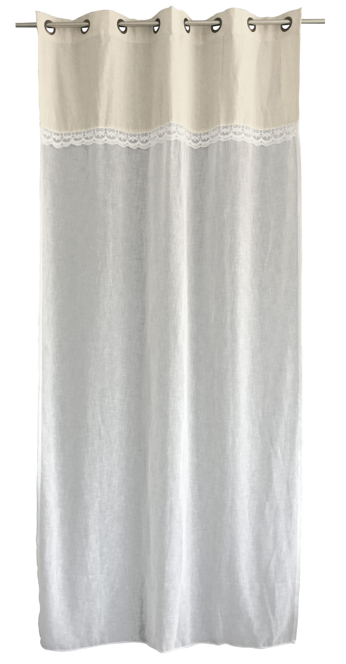 Tenda Alice ecrù, occhiello 140x290 cm - 7