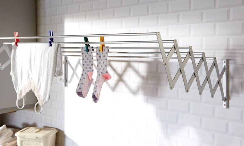 Tendedero Balcón Barandilla Tendedero De Radiador Plegable De Acero  Inoxidable Colgadores De Ropa Para Balcones Para Colgar Calcetines Ropa En  Balcón Baño Tendedero De Ropa Extensible ( Color : Withou : 