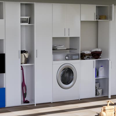 Ikea tiene la solución de almacenaje para crear tu propia habitación de la  colada: una combinación con estantes y hueco para la lavadora y cestos de ropa  sucia