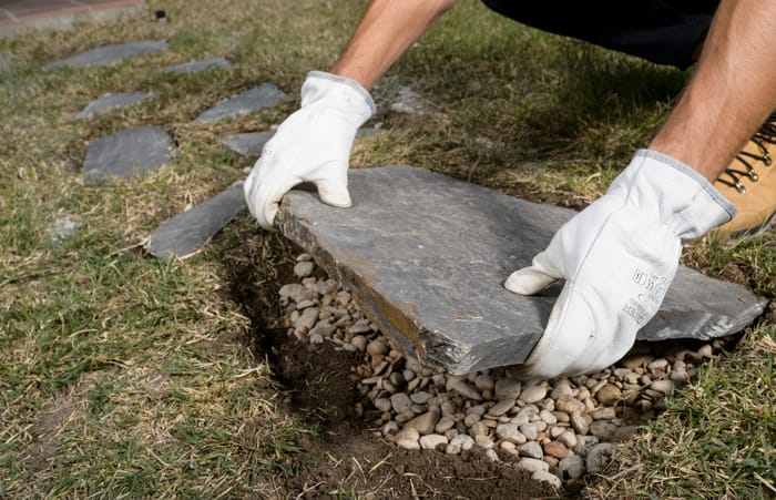 Camino de piedra base