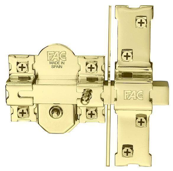 Cerrojo de seguridad FAC 308R/80 botón-llave y cadena derecha en dorado