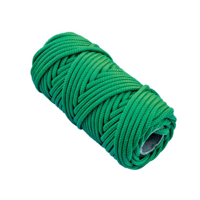 Corda treccia in polipropilene L 20 m x ø 3 mm verde carico max 16 Kg