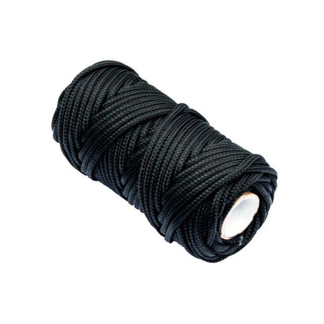 Corda treccia in polipropilene L 20 m x ø 3 mm nero carico max 16 Kg