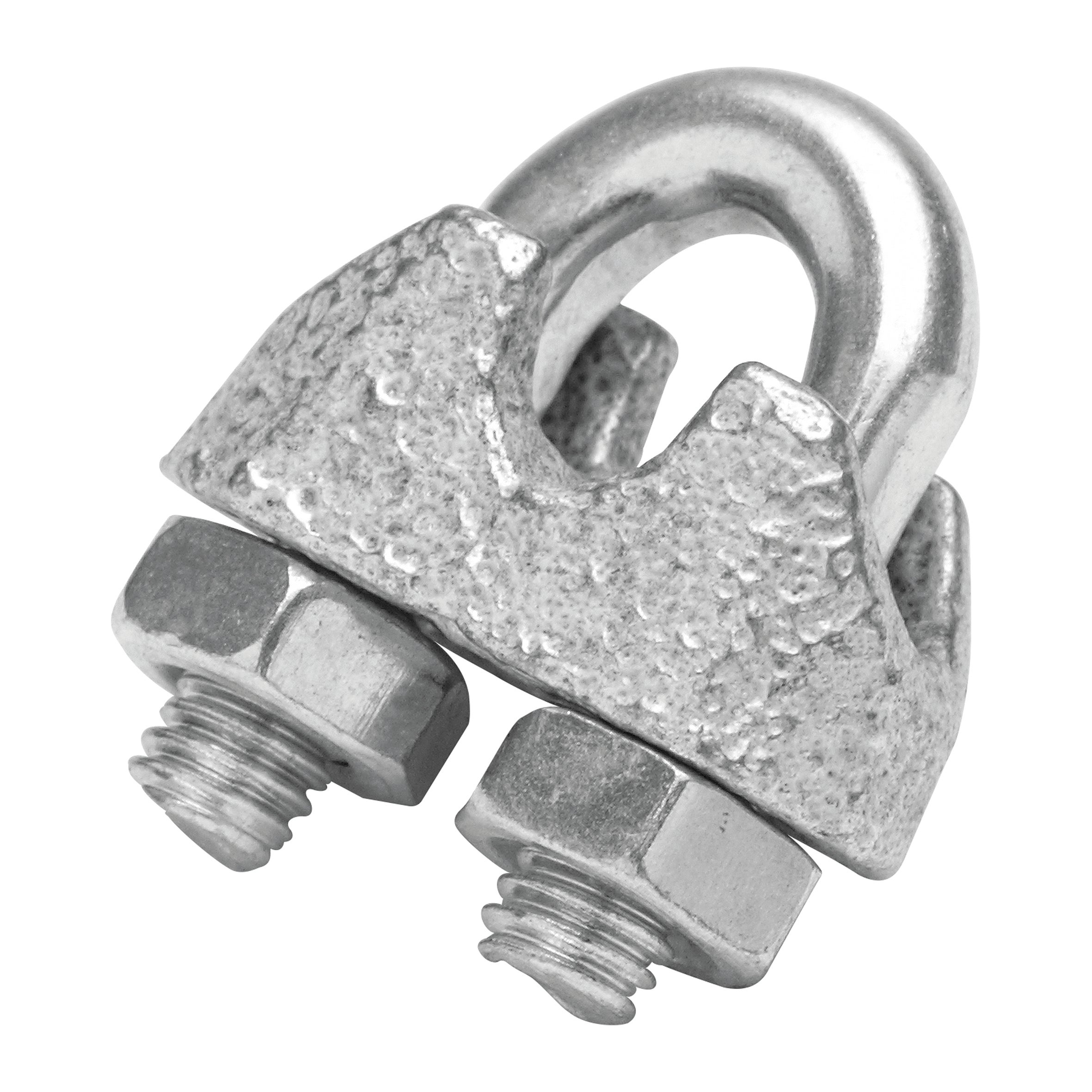 Trade Shop - Set 4 Morsetti Morsetto Ferma Serra Fune 10mm In Acciaio Inossidabile Ferramenta