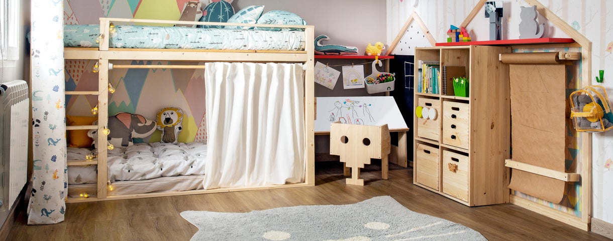 Una habitación infantil en madera