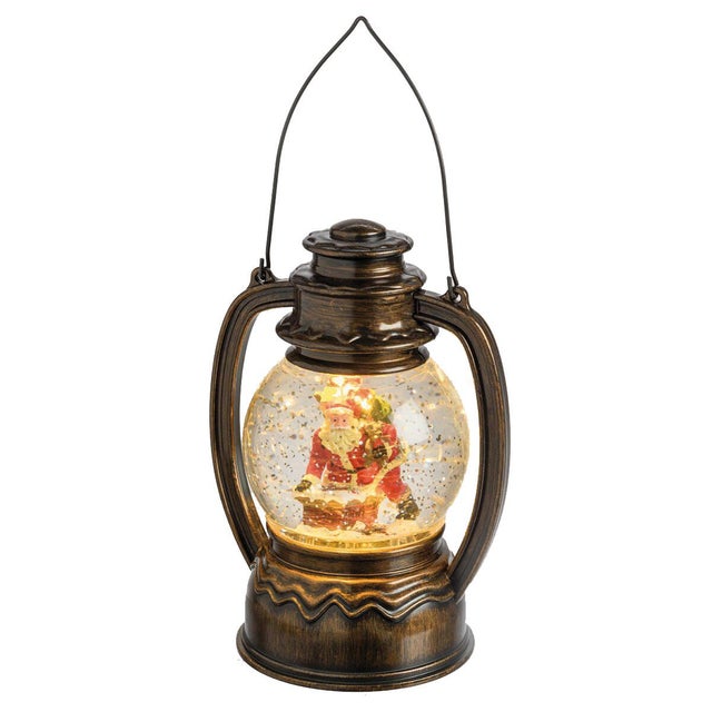 Lanterna luminosa Natalizia con babbo natale led bianco caldo L 0.5 m x H 19 cm