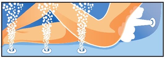 Sistema água/ar + ar para efeito thalasso