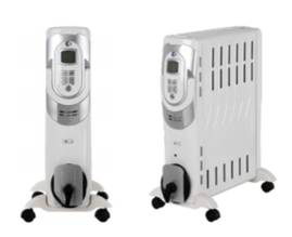 irradiador a óleo cinzento