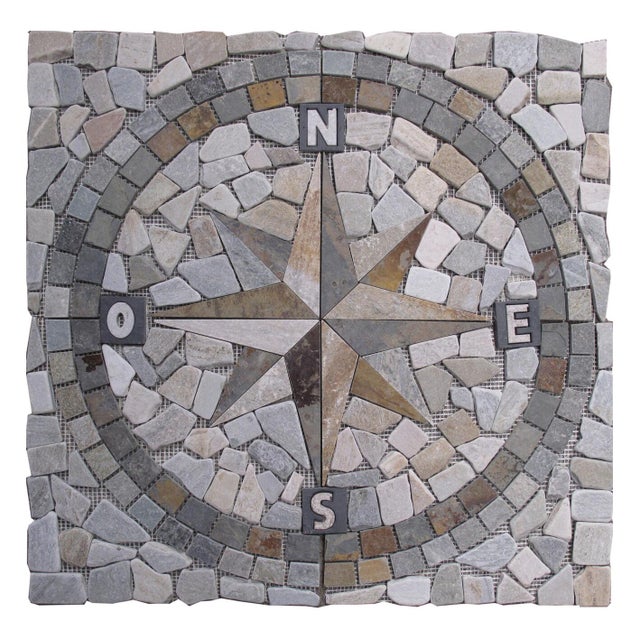 Rosone in pietra Marte multicolore opaco L 60 x L 60cm x Sp. 10 mm