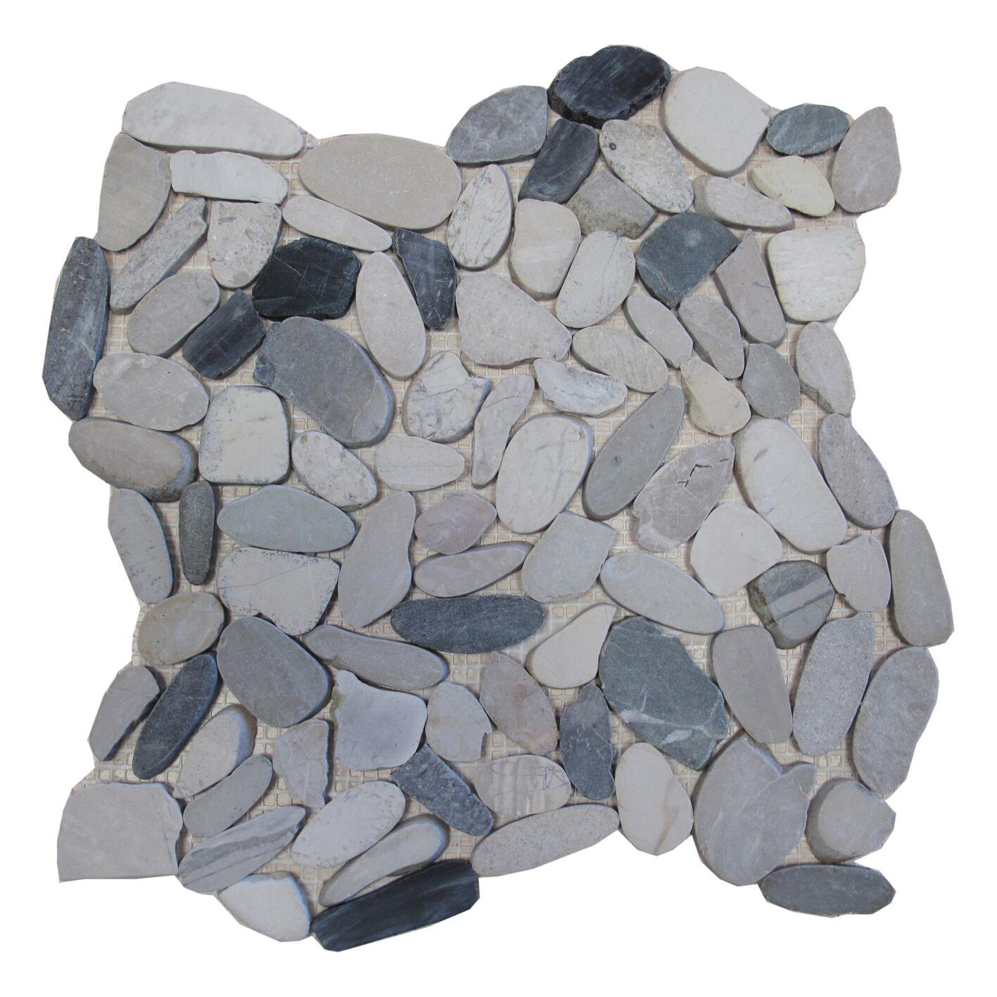Mosaico in pietra Sassi multicolore opaco L 30 x L 30cm x Sp. 8 mm - 3