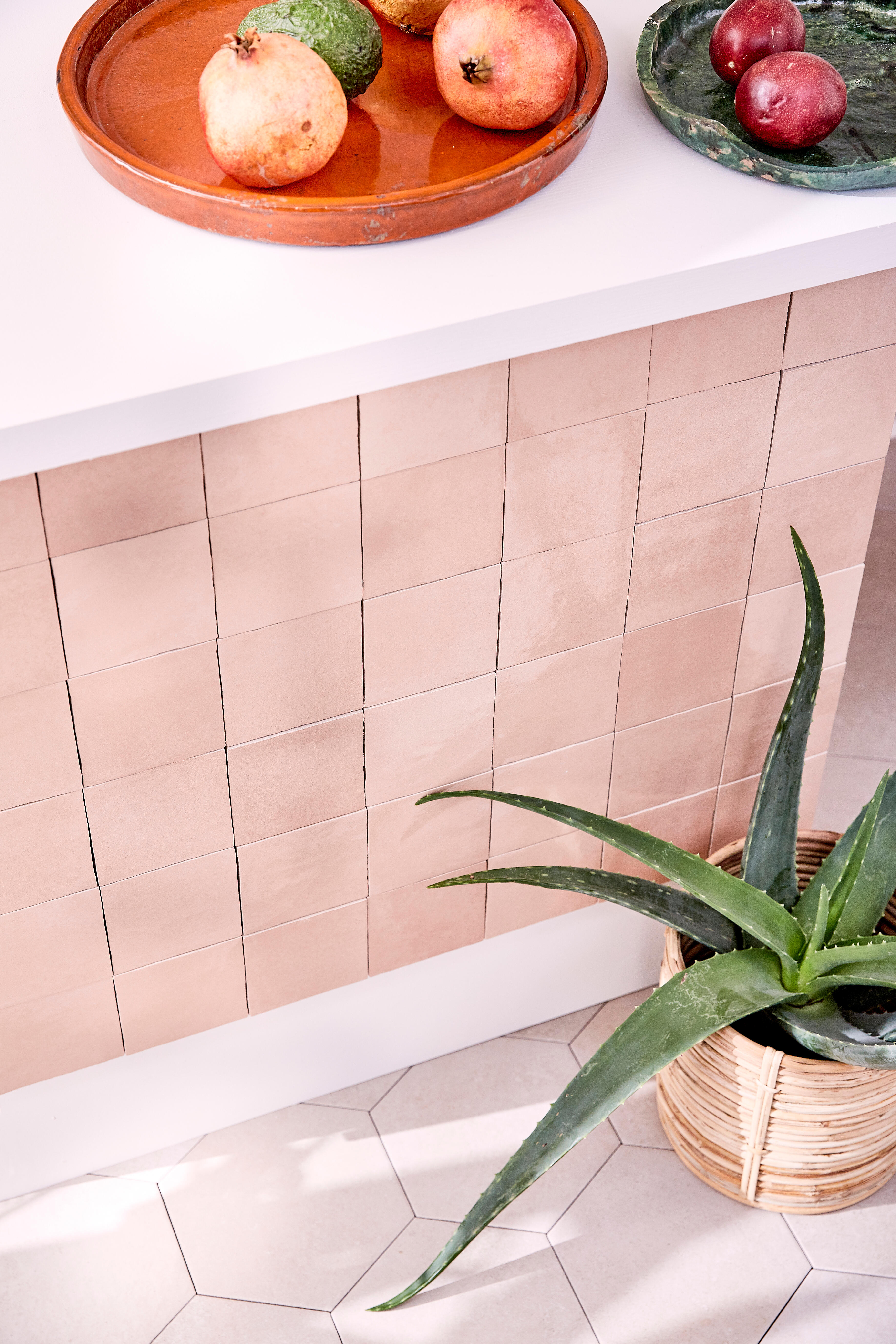 Carrelage mur intérieur effet zellige rose écaille Zellie l.10 x L.10 cm - 4