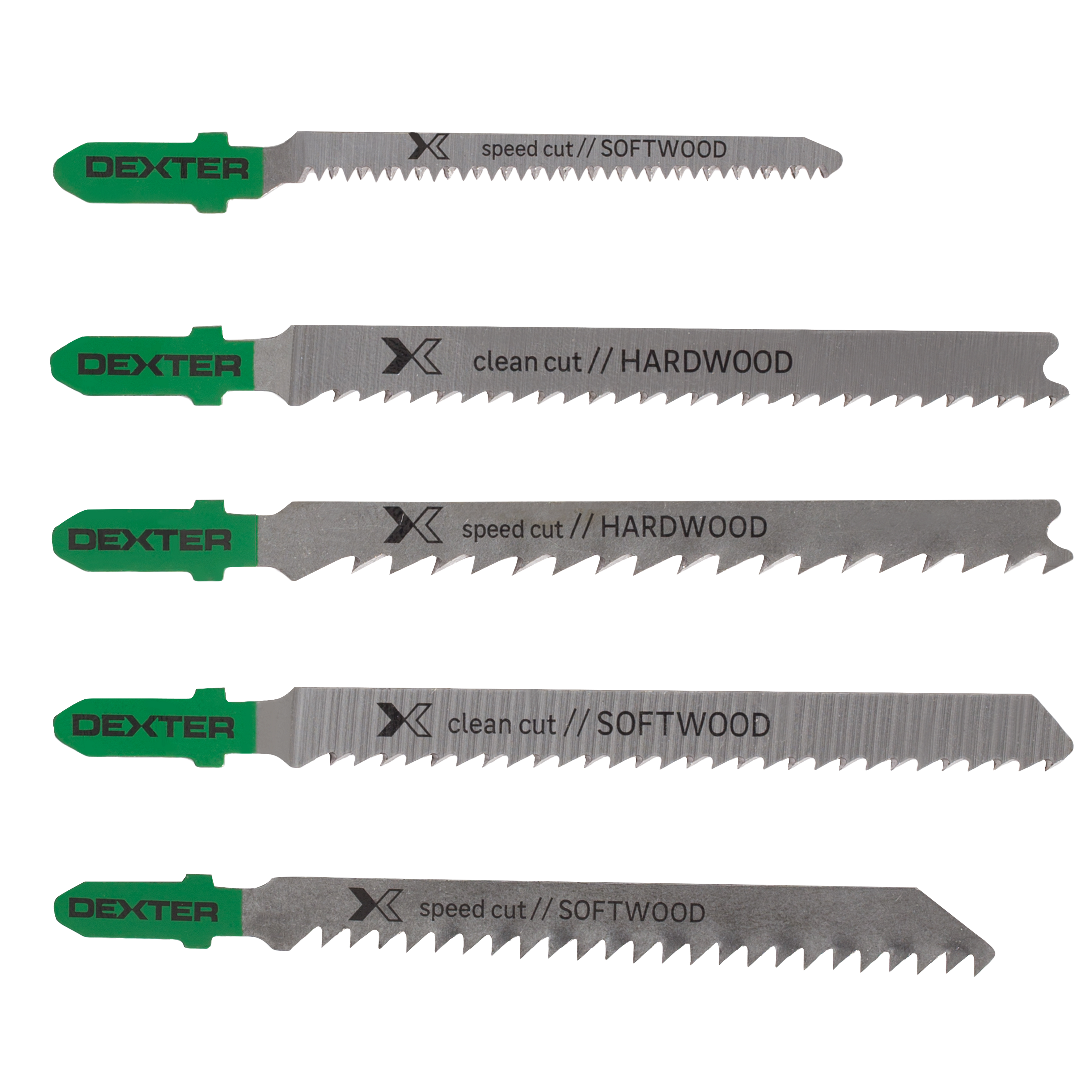 5 lâminas para serra tico tico cónico 76 mm Dexter - 2