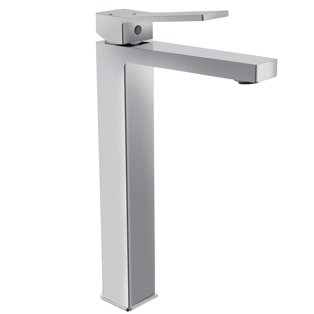 Rubinetto per lavabo getto laminare cristallino Studio cromato lucido SENSEA H 35 cm