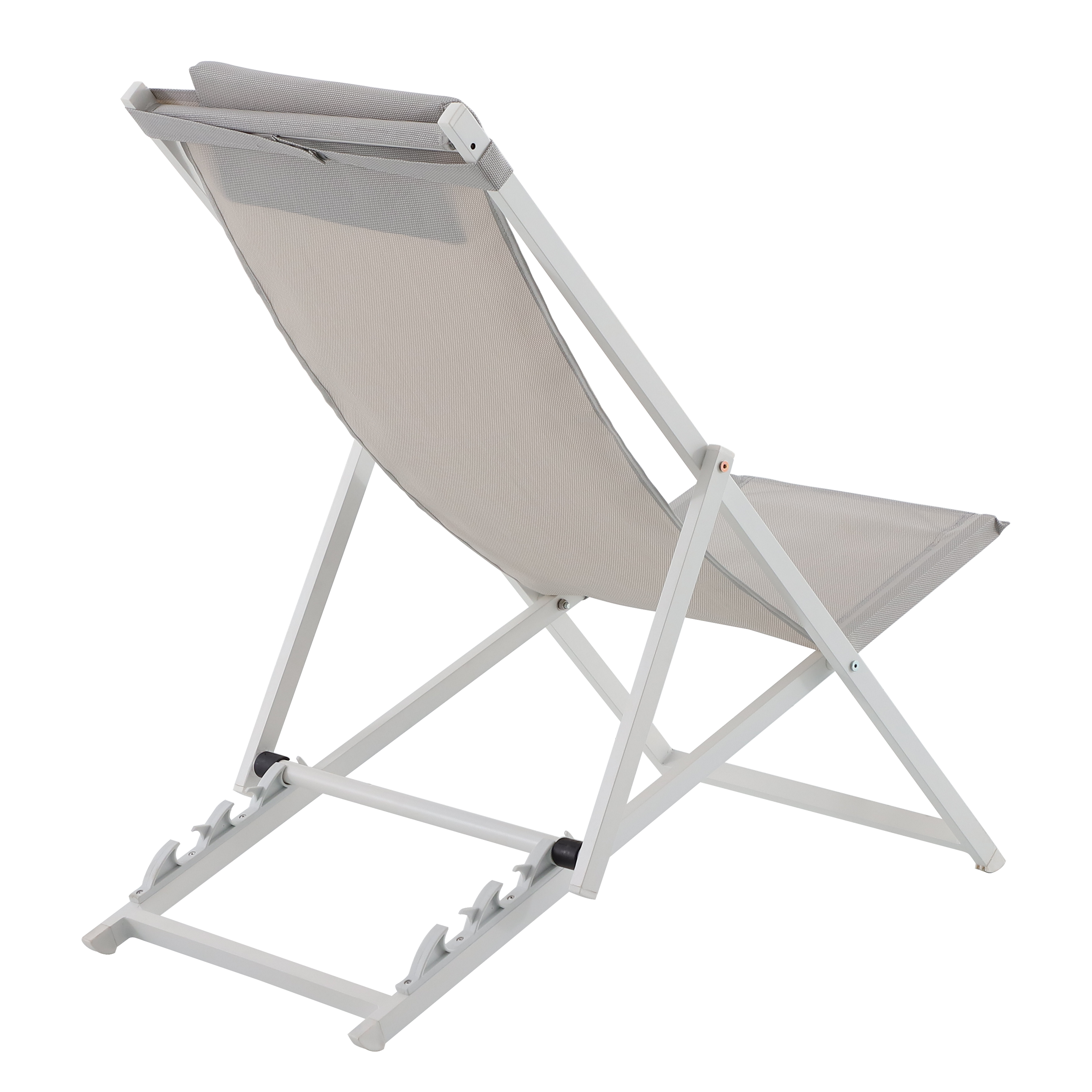 Cadeira relax alumínio branco Cruz Origami Naterial - 14