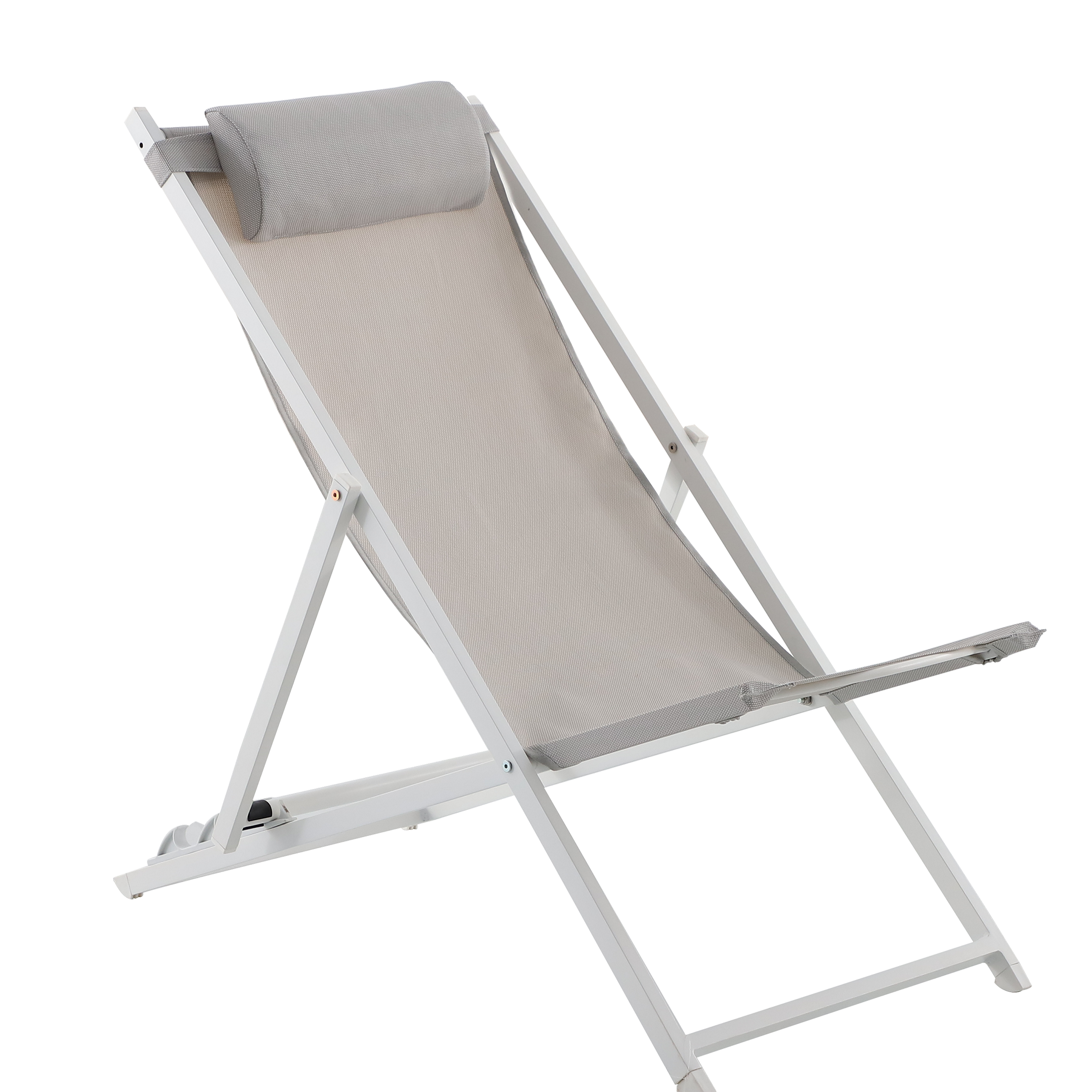 Cadeira relax alumínio branco Cruz Origami Naterial - 12