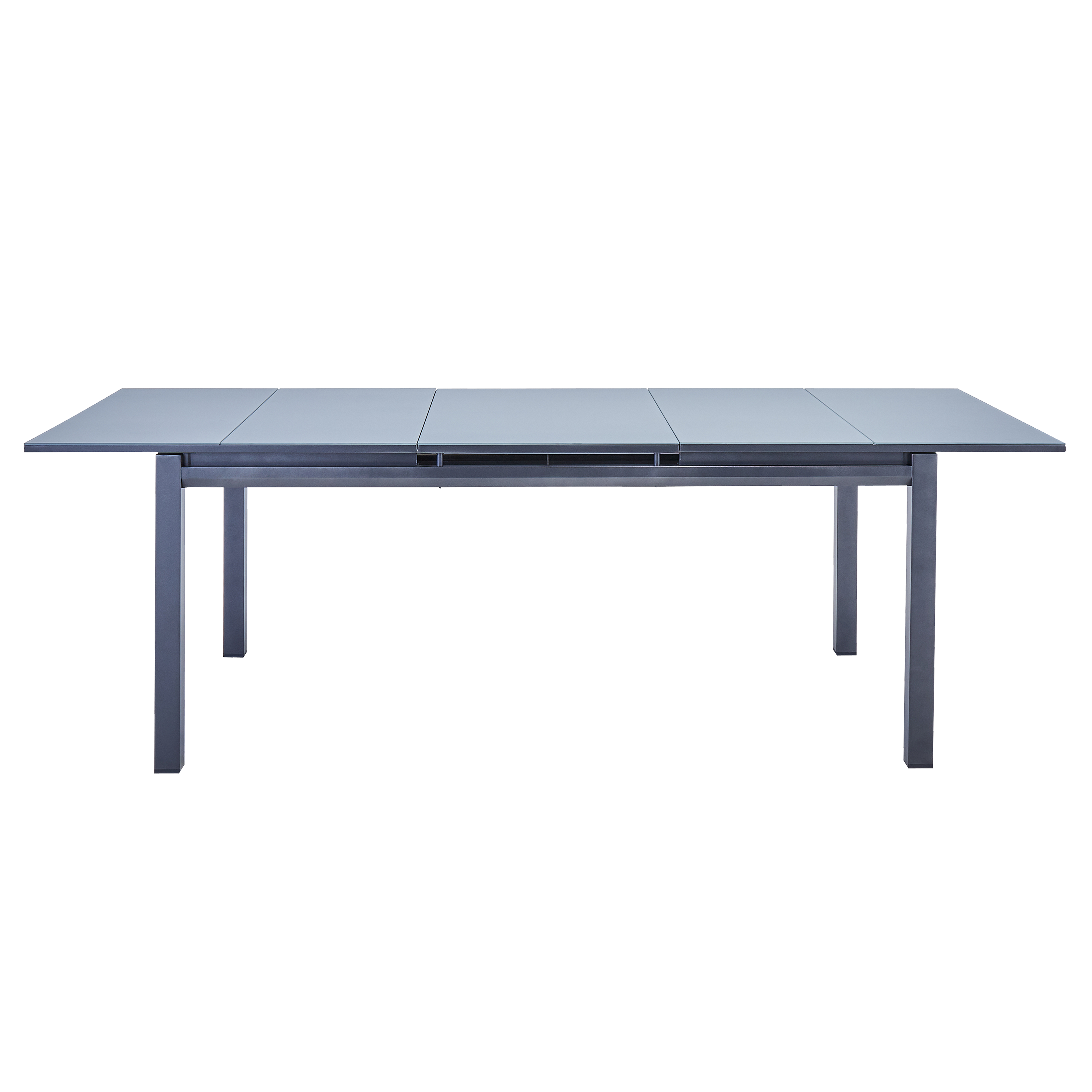 Tavolo da giardino allungabile Odyssea II NATERIAL in alluminio antracite con piano in vetro per 6 persone 180/240x100cm - 15