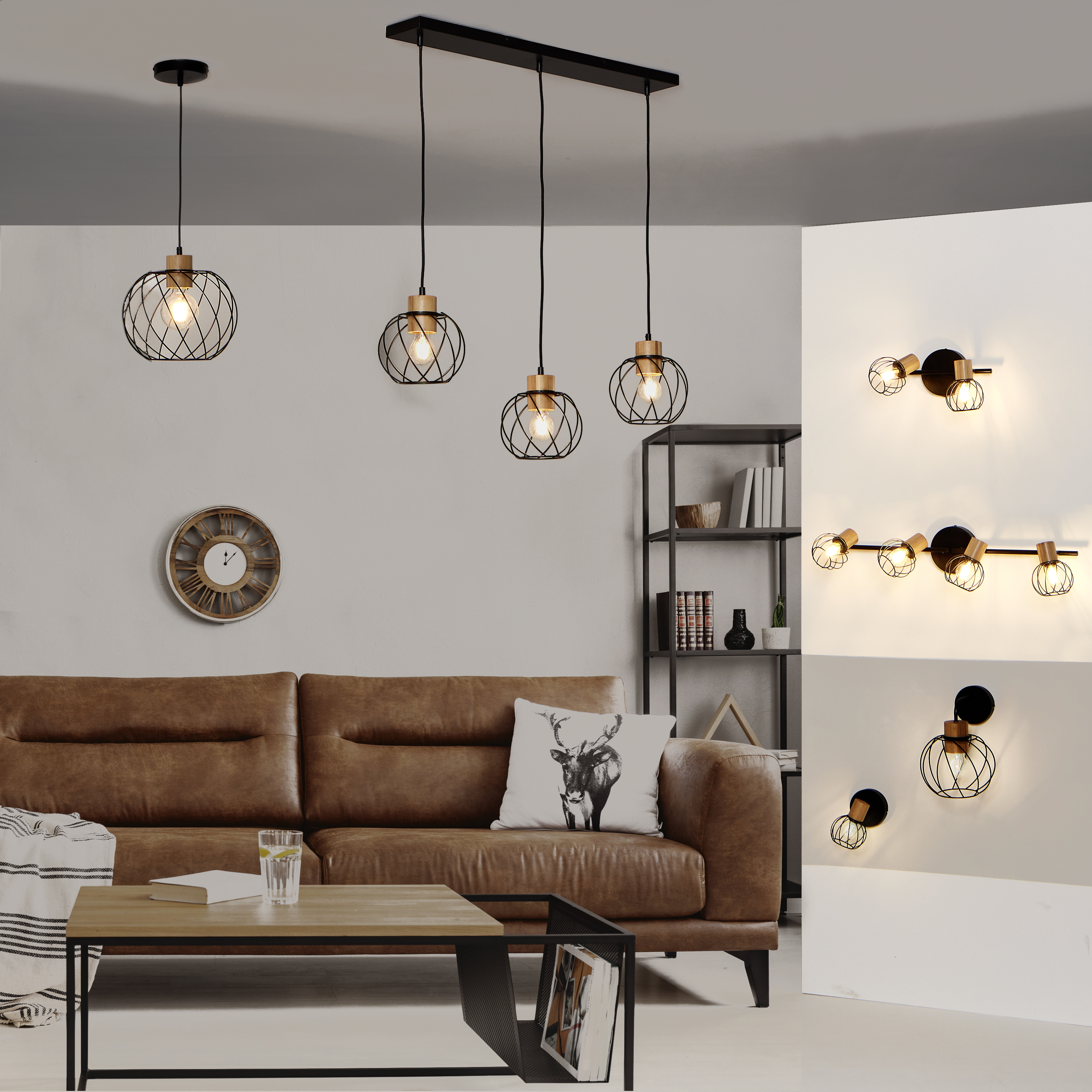 Reflektor Mallow czarno - beżowy E14 Inspire - 4