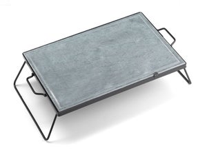 Pietra Ollare Per Cottura Senza Grassi - 50x30 Cm, Con Telaio In Acciaio E Supporti - Foto 9