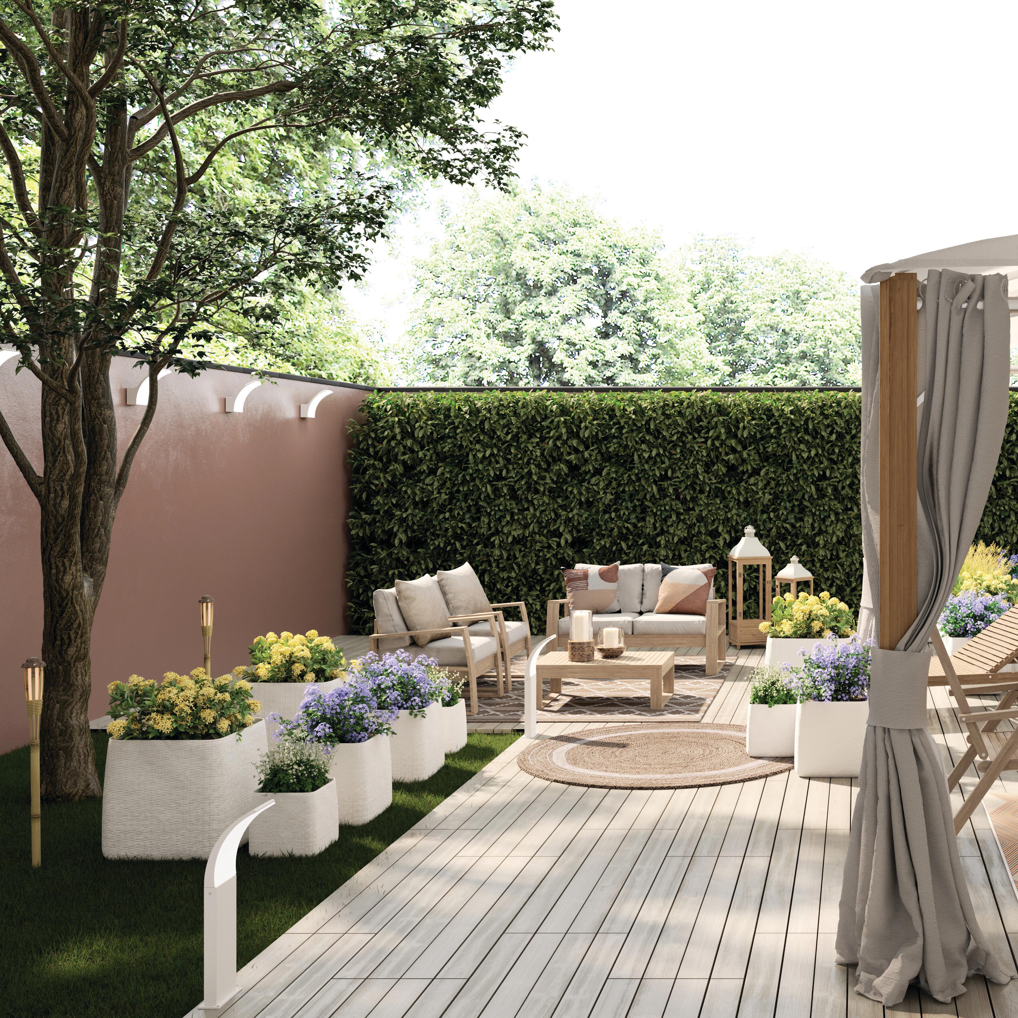 Sedia da giardino in acacia con braccioli pieghevole Solaris NATERIAL, seduta in acacia beige - 4