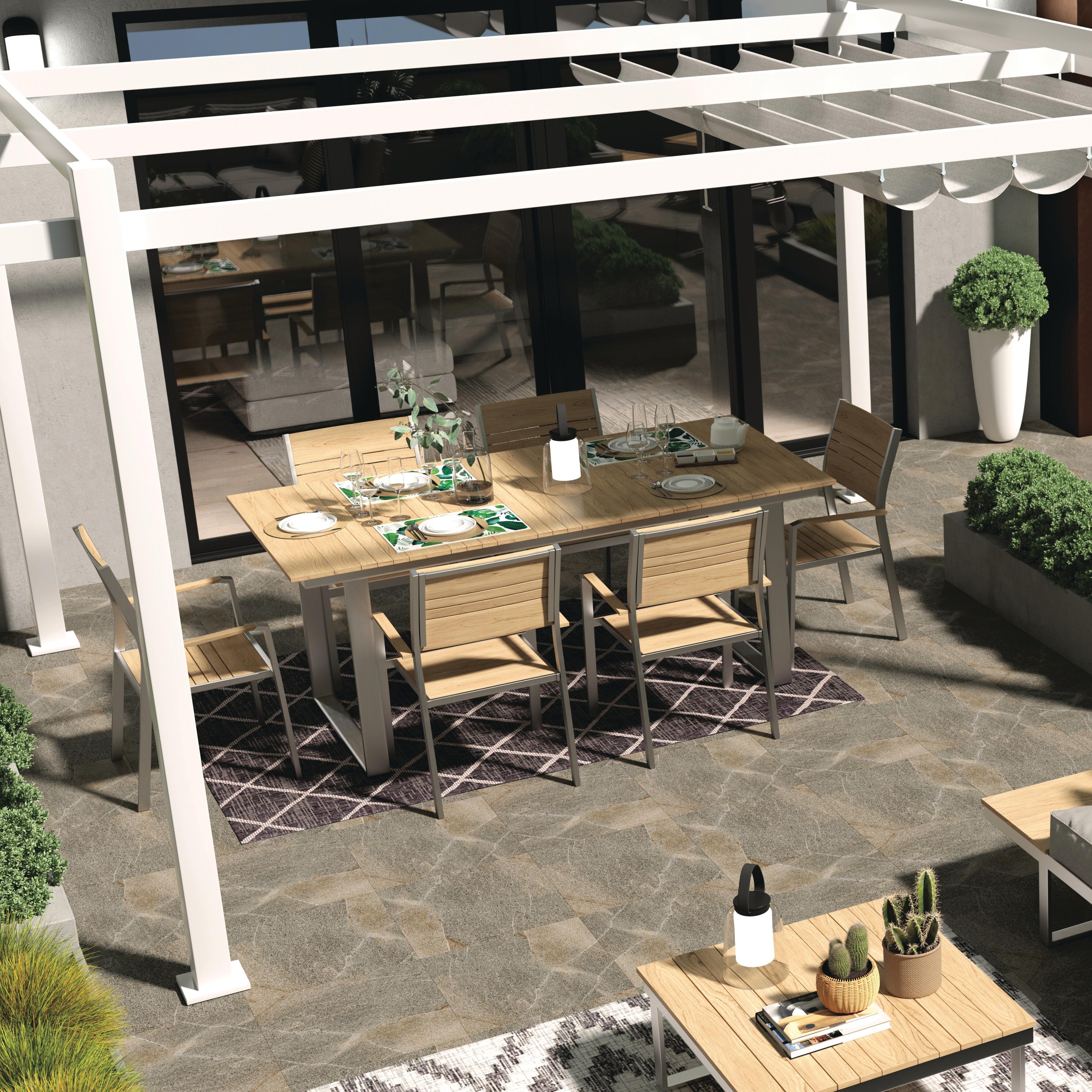 Cadeira de alumínio NATERIAL MENORCA 57X55CM POLYWOOD - 15