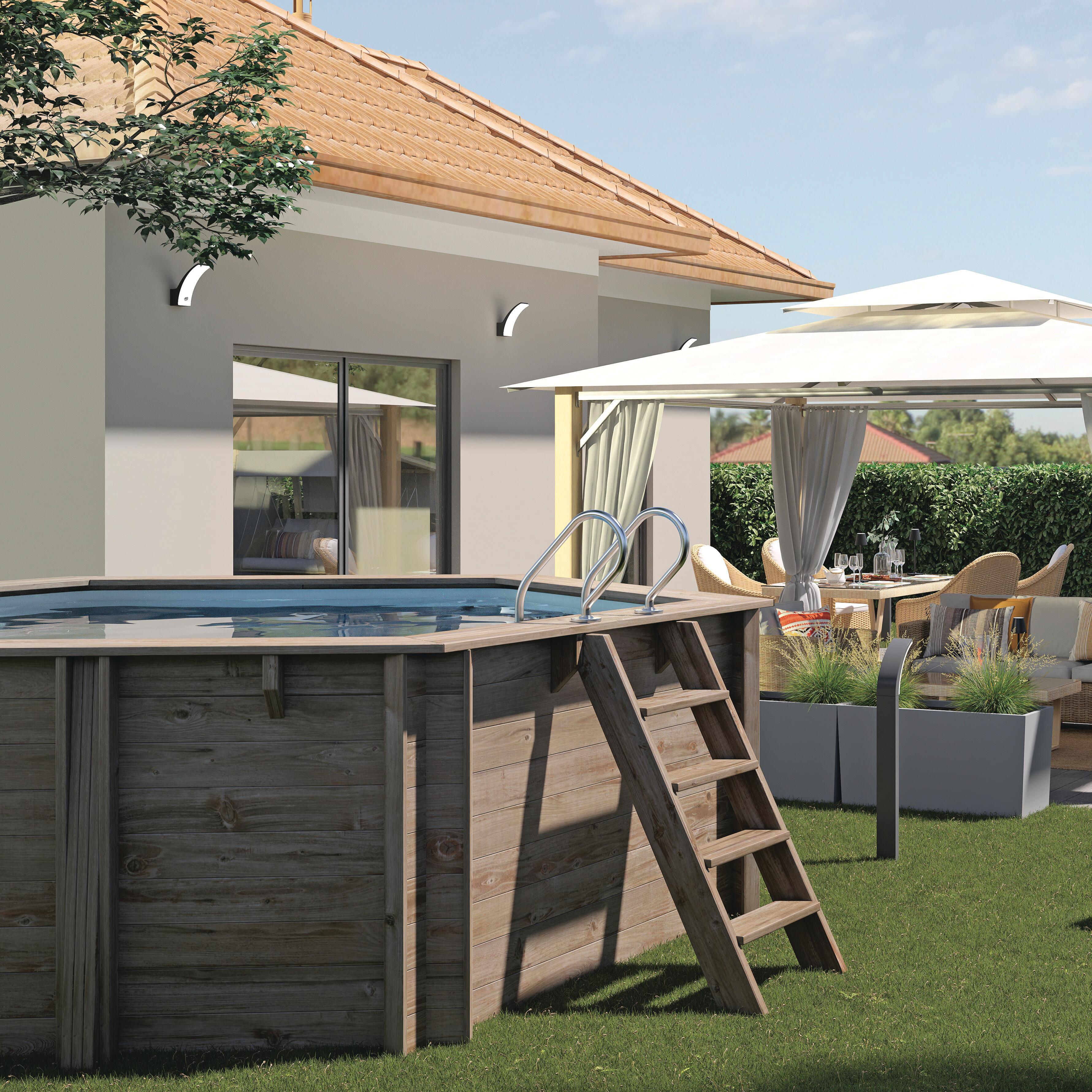 Candeeiro de parede exterior led Lakko com sensor IP44 1500lm cinzento escuro Inspire - 17