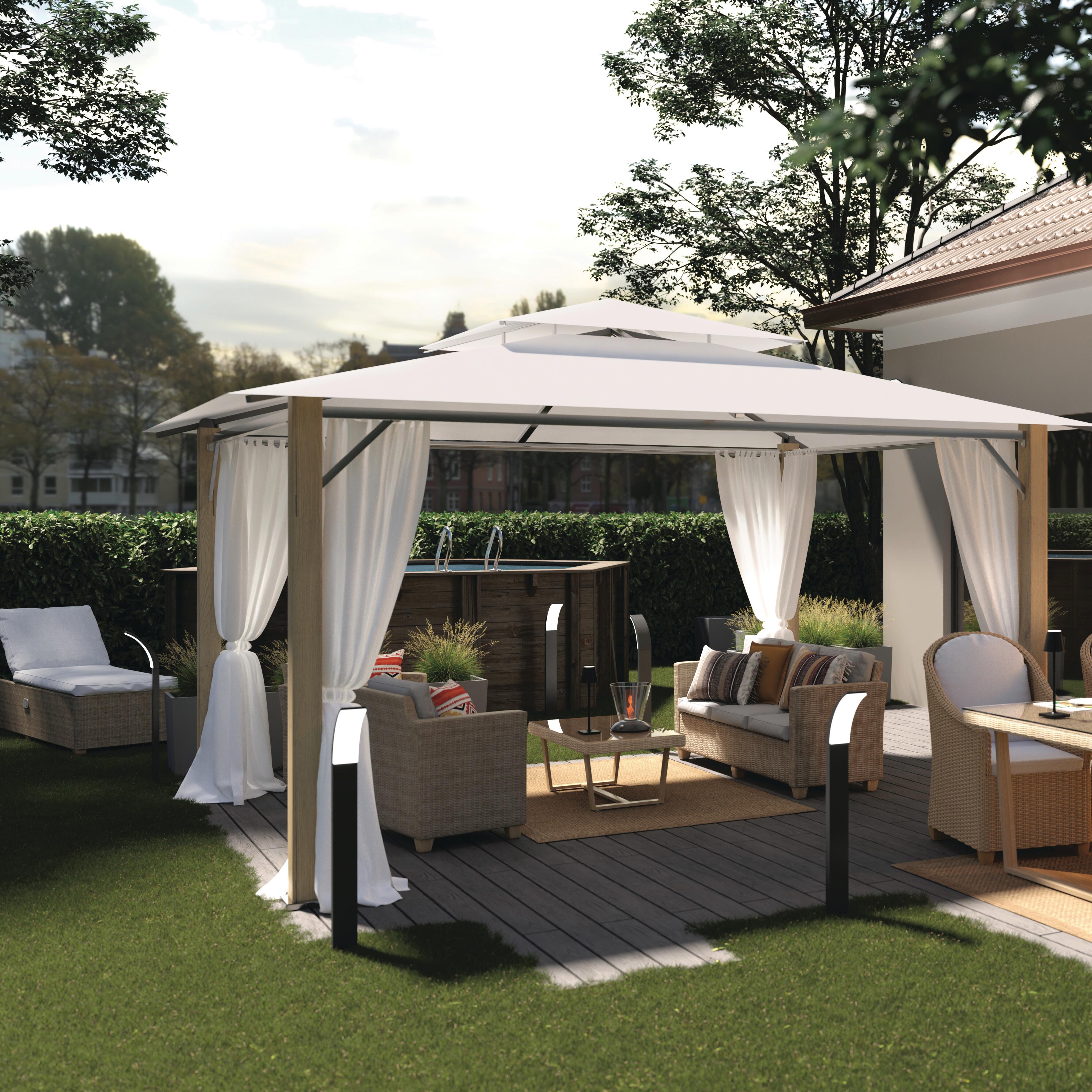 Conjunto jardim relax sofá mesa Medena Naterial - 20