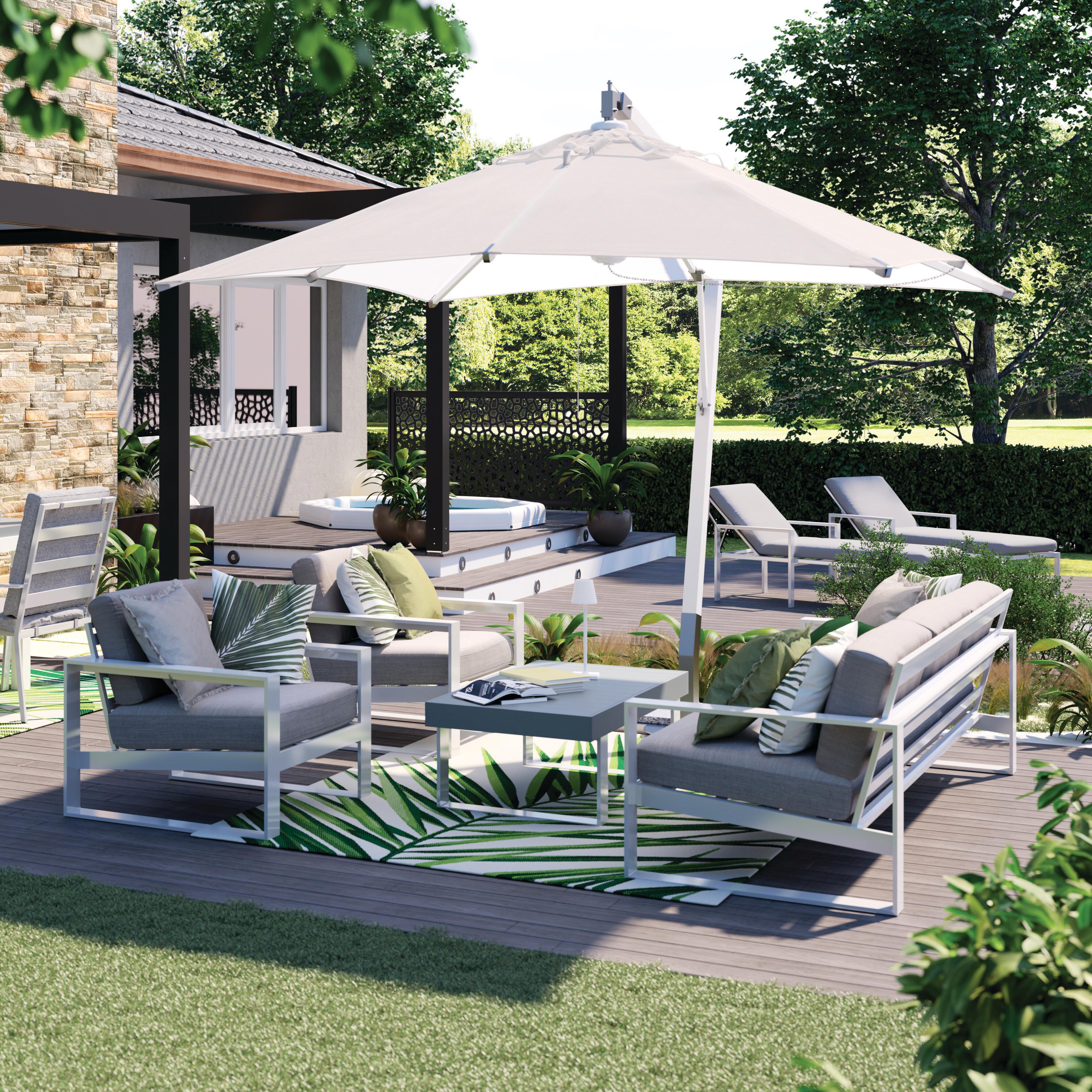 Pannello di recinzione in PVC grigio MOSAIC L 100 x H 200 cm, spessore 5 mm - 10