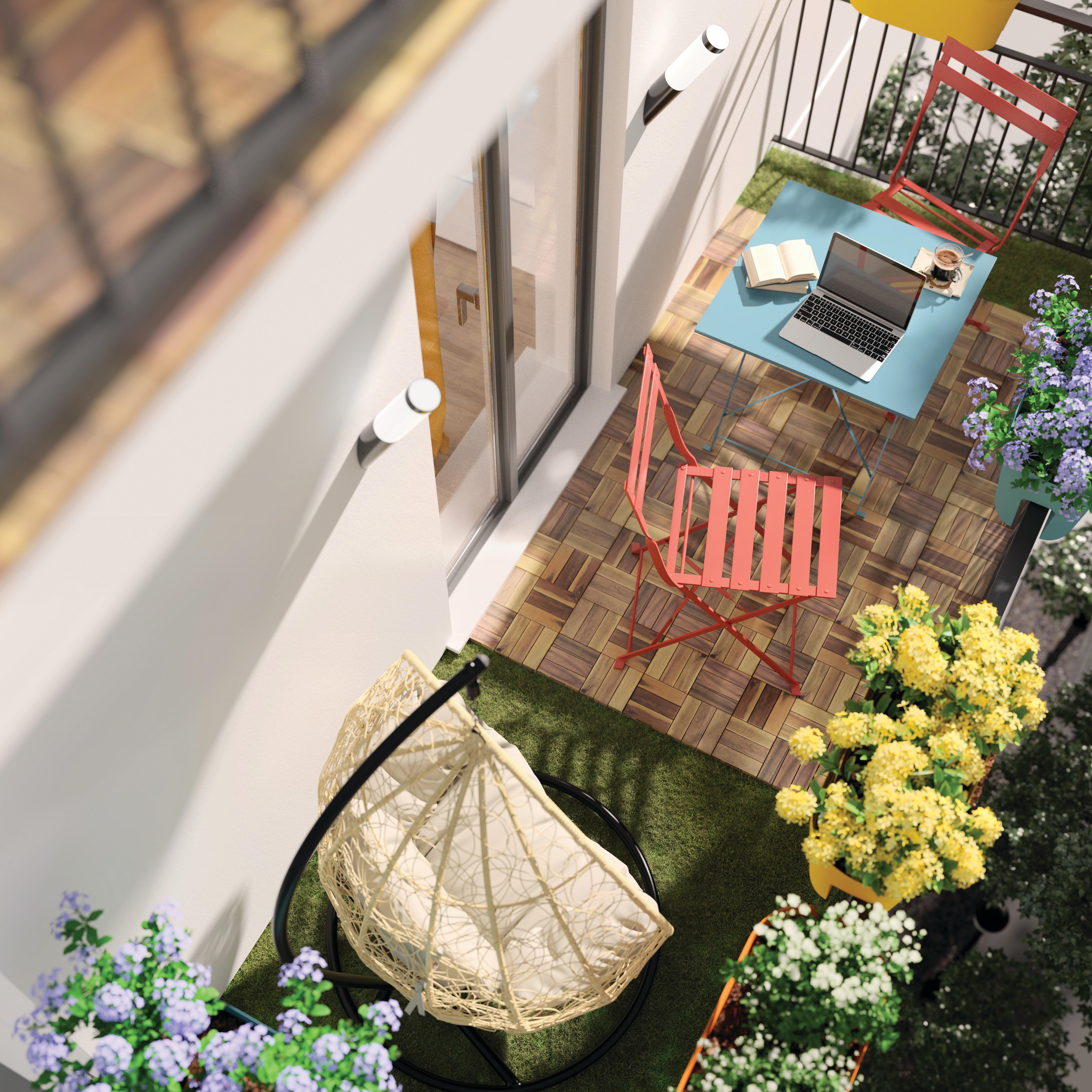 Piastrella a incastro in legno Acacia miele L 30 x L 30 cm x Sp. 25 mm - 3