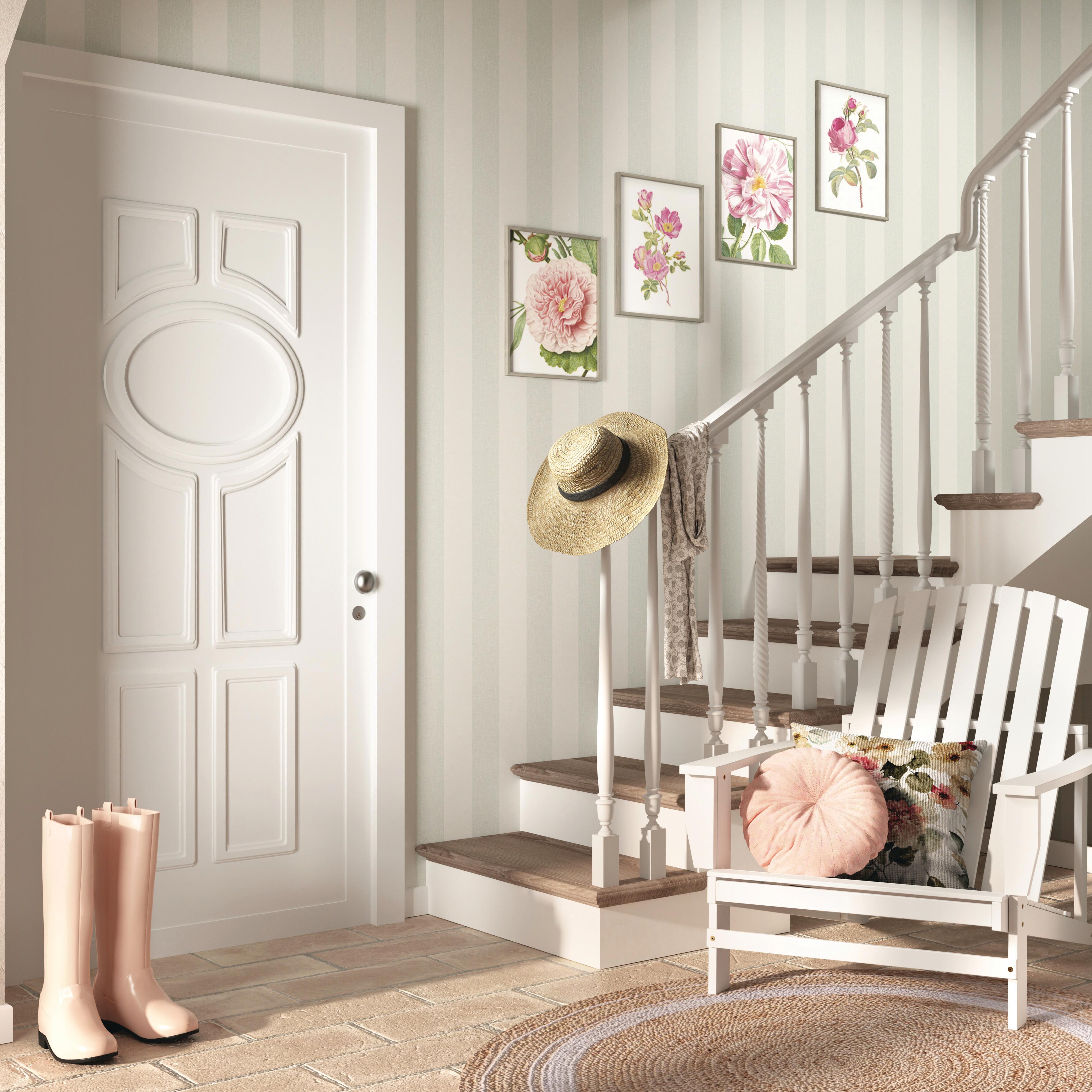 Tappeto Nils natura in juta beige e bianco, Ø150 cm - 19