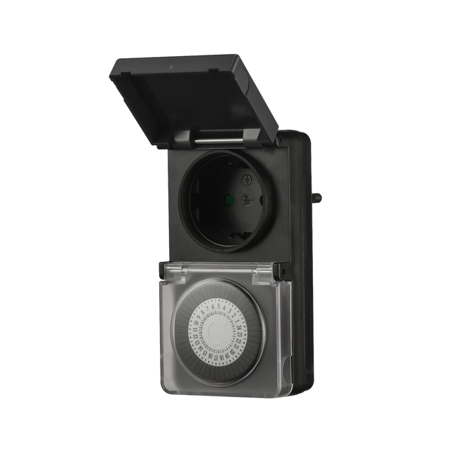Programador analógico diário exterior máx. 3500W preto LEXMAN