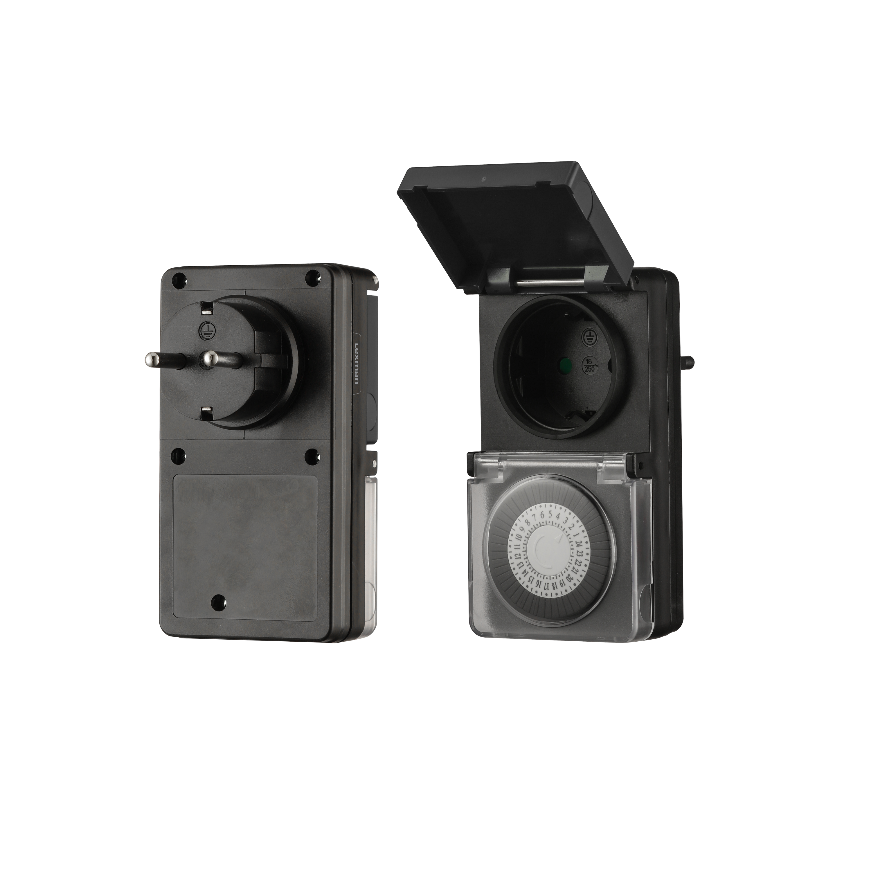 Programador analógico diário exterior máx. 3500W preto LEXMAN - 8