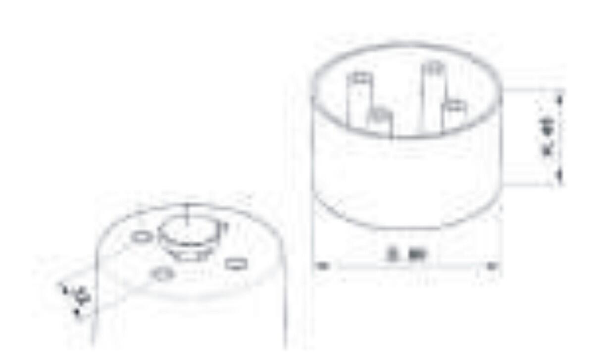 Piedino mobili da bagno (componibile) Paris in abs grafite H 4.5 cm 4 pezzi - 2
