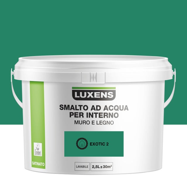 Smalto da interno, LUXENS Bimano verde exotic 2 satinato, 2.5 L