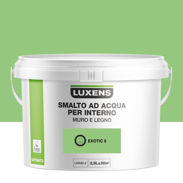 Smalto da interno, LUXENS Bimano verde exotic 5 satinato, 2.5 L