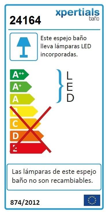 Espejo de baño con luz LED Alice, táctil, 80x80cm - 5