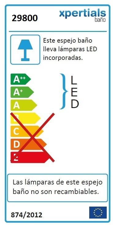 Espejo de baño con luz LED  Emin  con antivaho, sensor, táctil,  80x80cm - 9