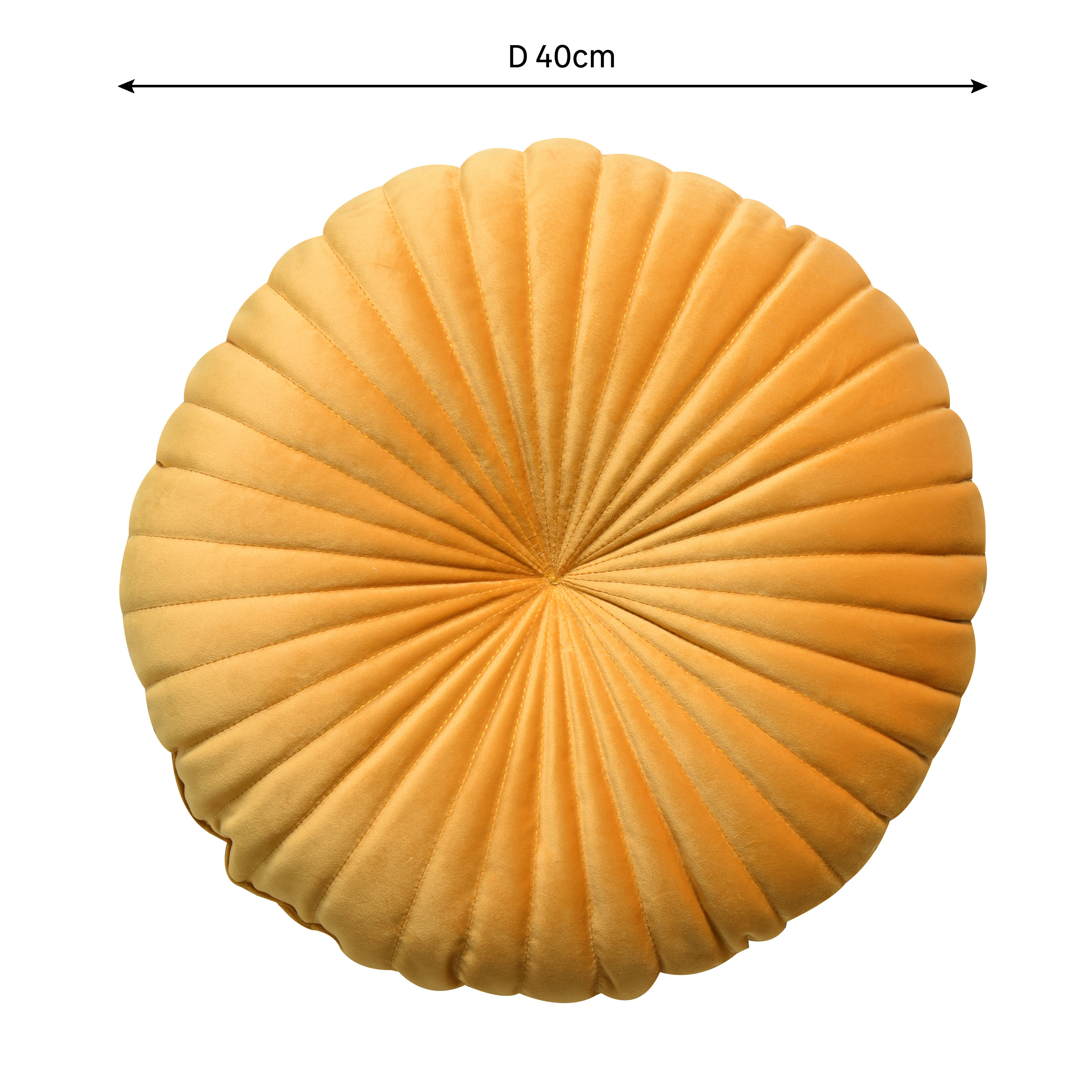 Poduszka okrągła welurowa Tony Solemio żółta śr. 40 cm Inspire - 16