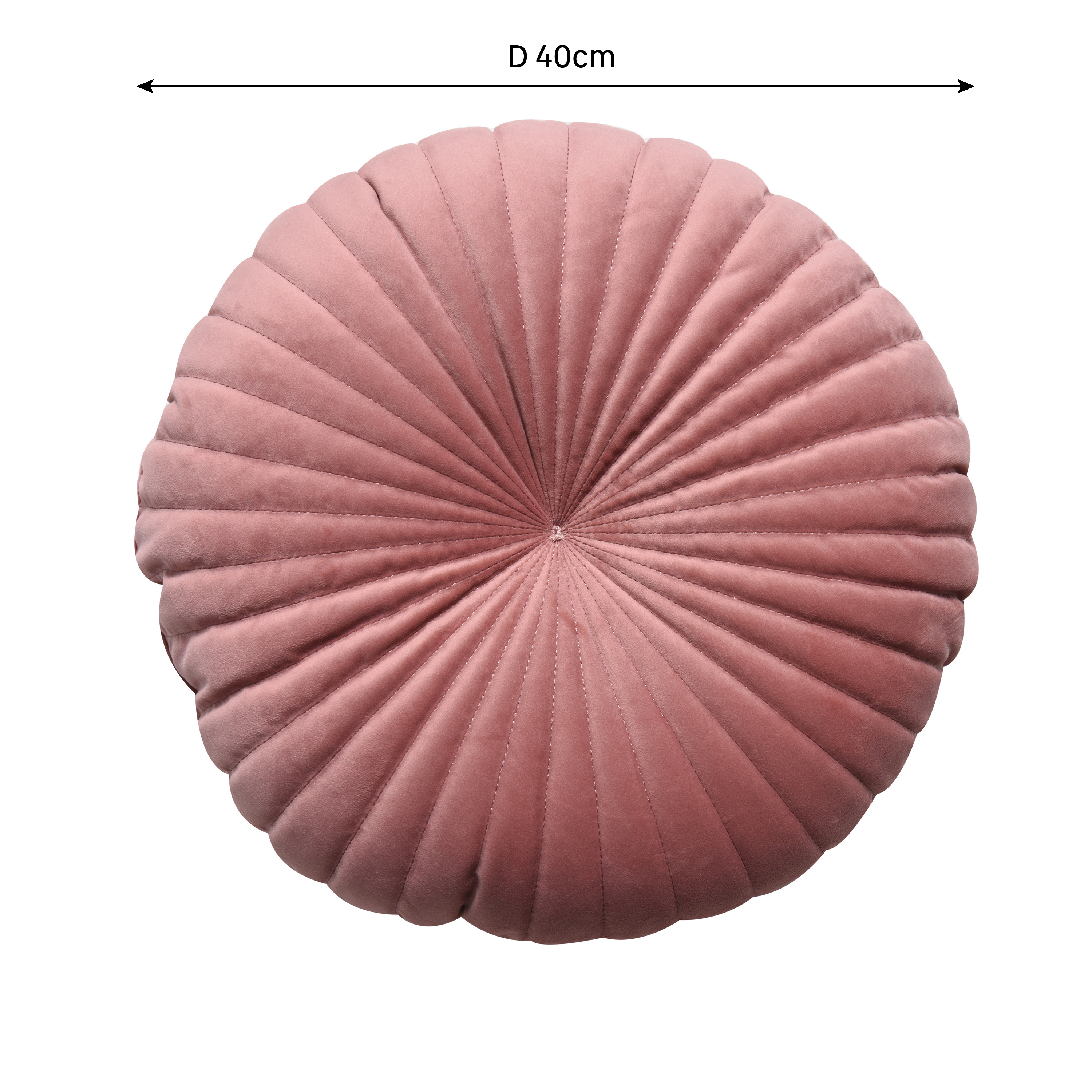 Poduszka okrągła welurowa Tony Bistro różowa śr. 40 cm Inspire - 23