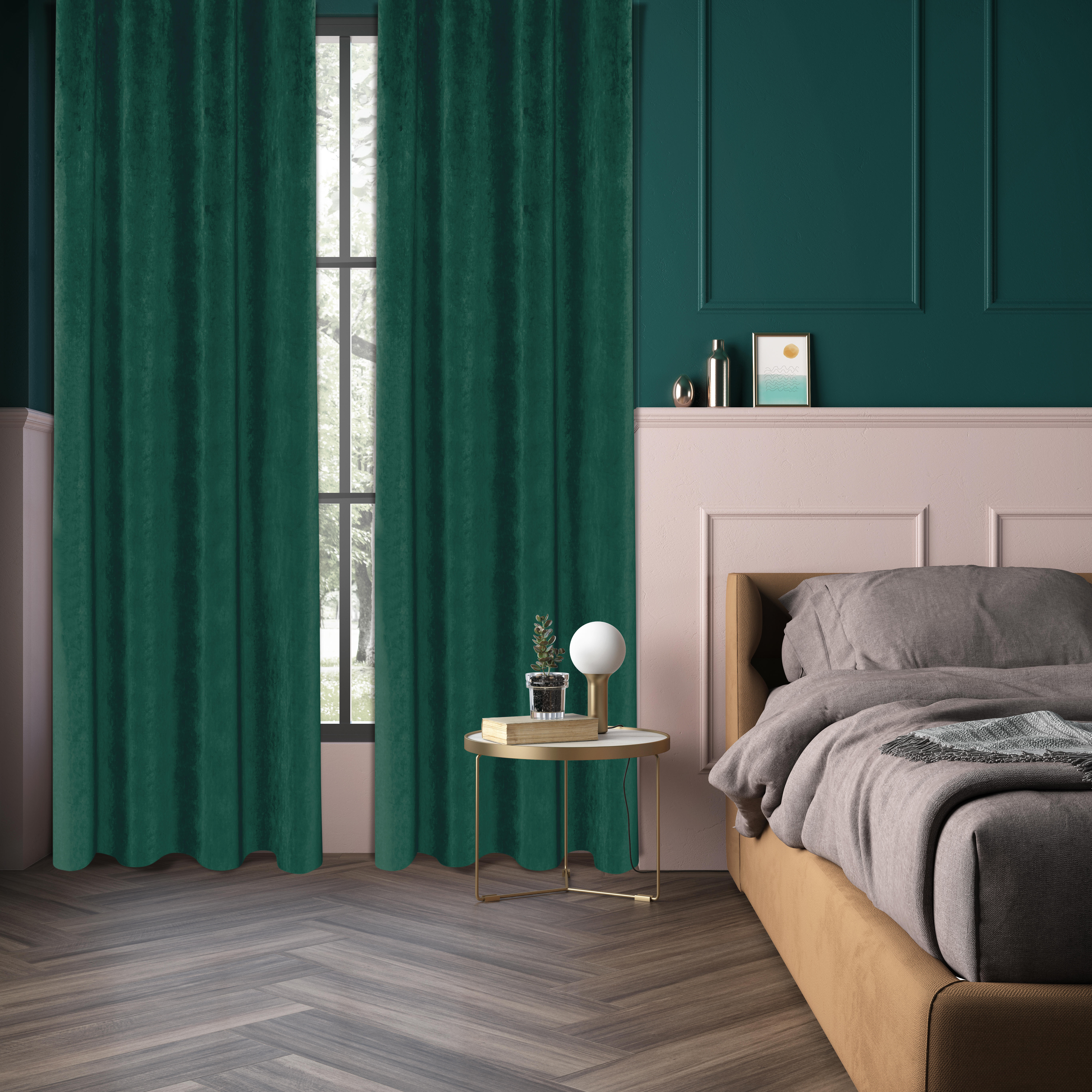 Zasłona welurowa Tony Exotic zielona 200 x 280 cm na taśmie Inspire - 6