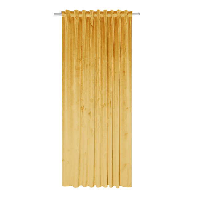 Zasłona welurowa Tony Solemio żółta 200 x 280 cm na taśmie Inspire
