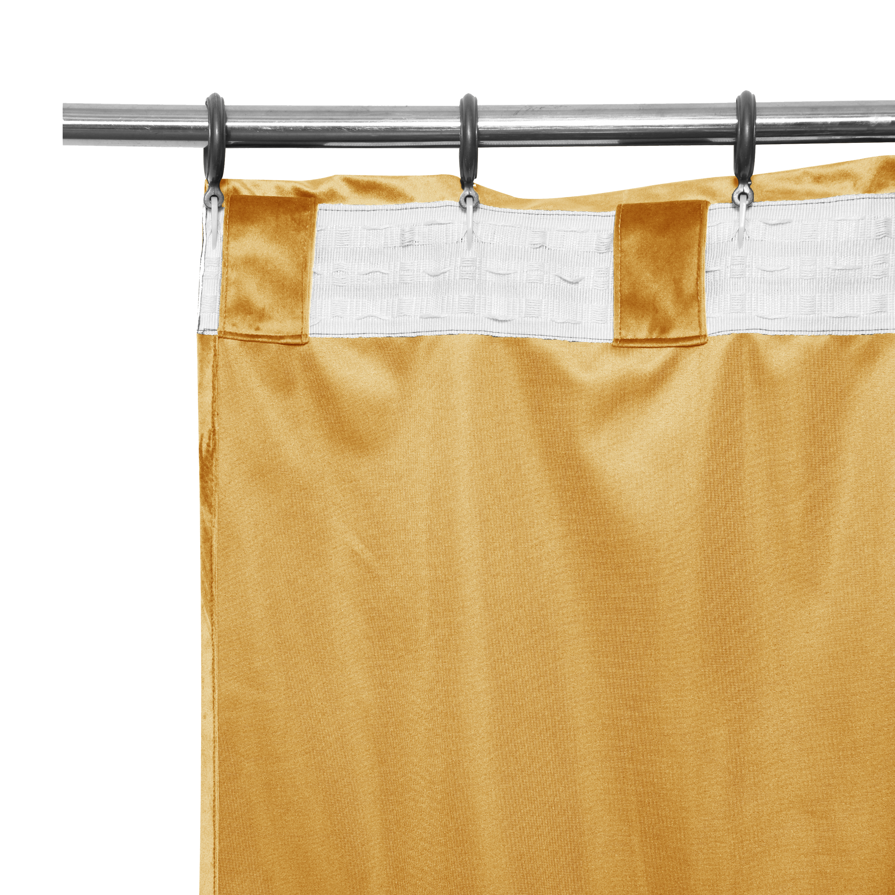 Zasłona welurowa Tony Solemio żółta 200 x 280 cm na taśmie Inspire - 8