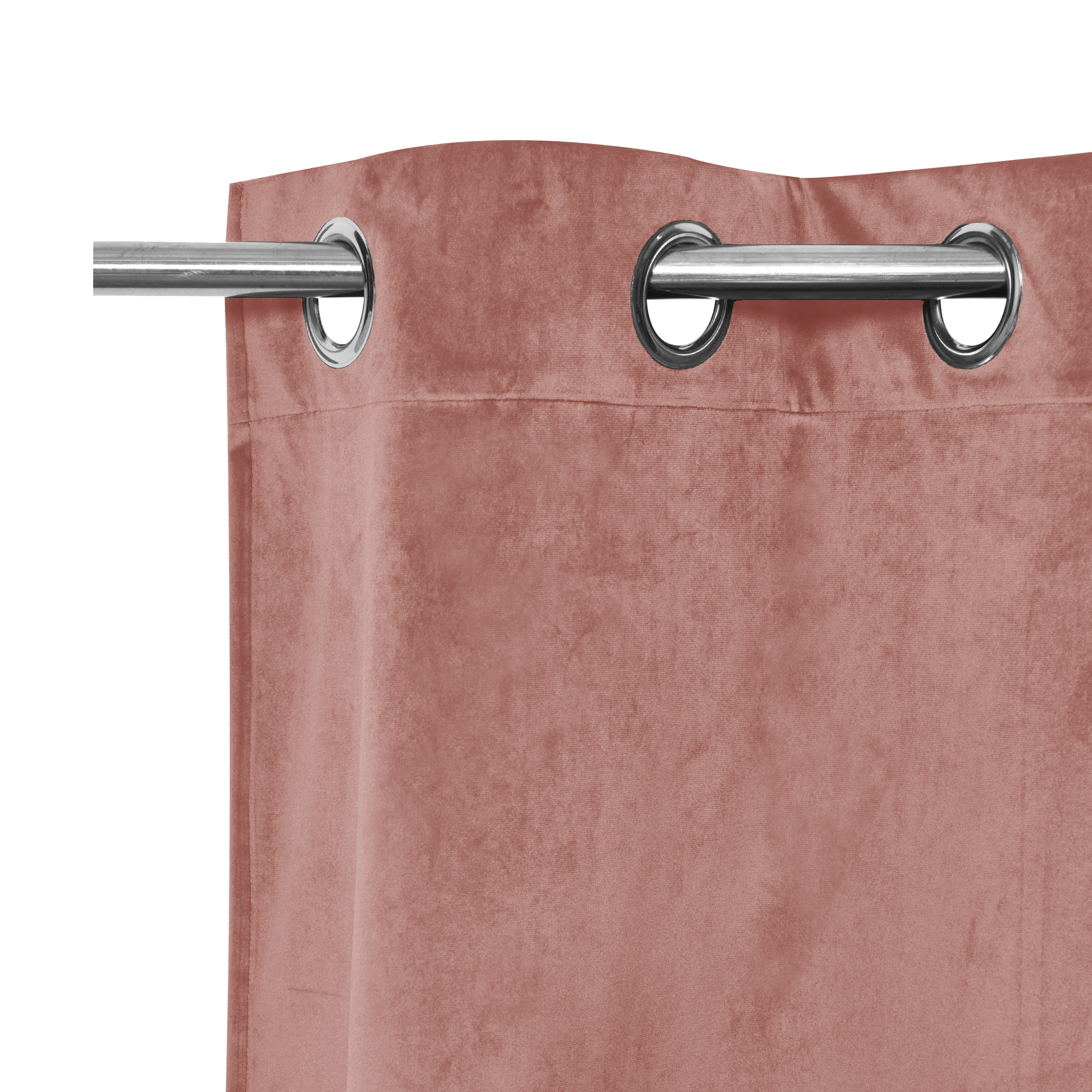 Zasłona welurowa Tony różowa 140 x 280 cm na przelotkach Inspire - 10