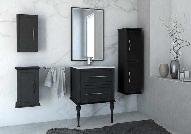 Colonna per mobile bagno Tiffany BADEN HAUS 2 ante P 32 x L 34 x H 114 cm grafite placcato MDF