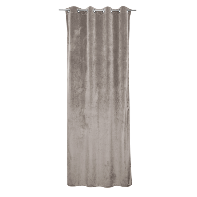 Zasłona welurowa Tony brązowa 140 x 280 cm na przelotkach Inspire