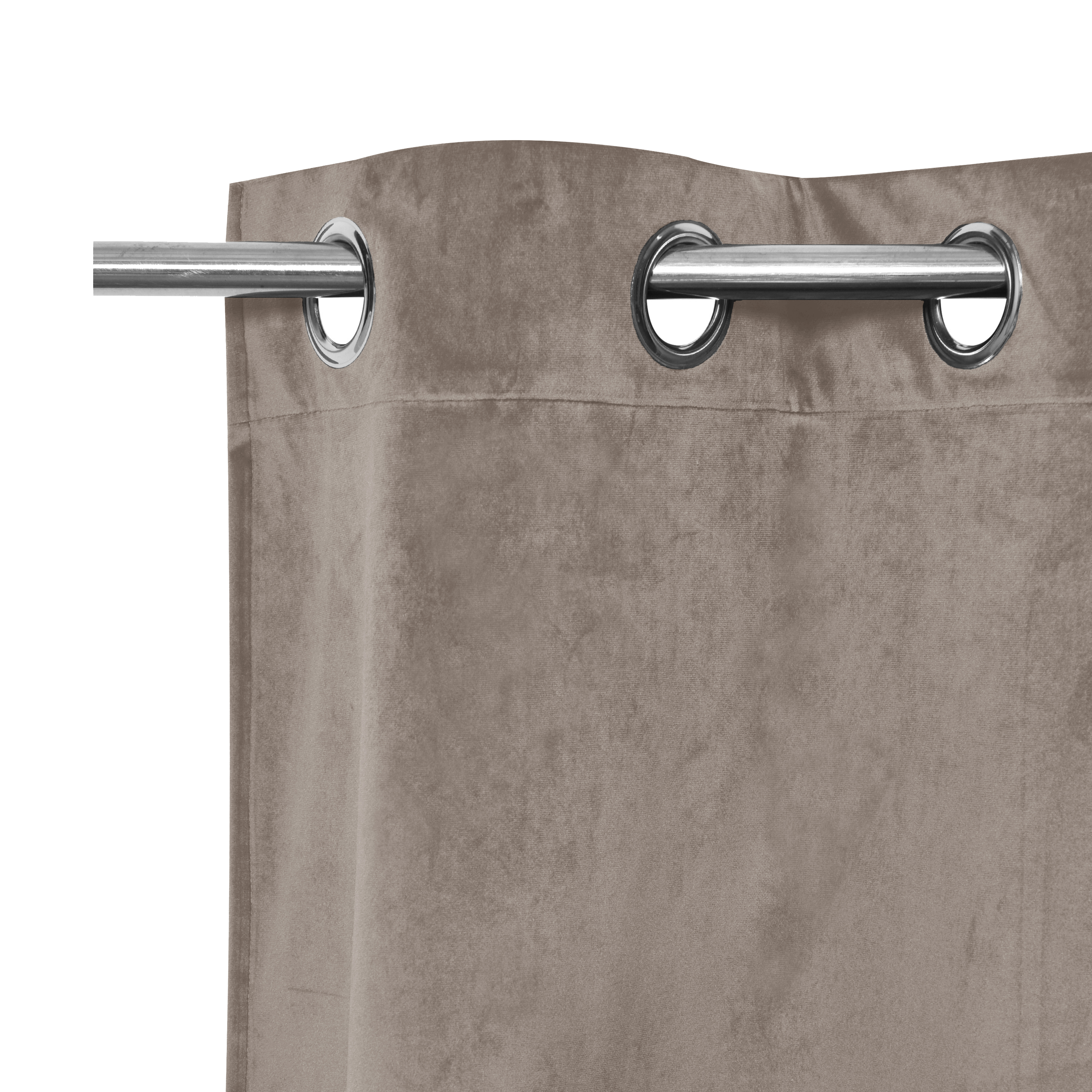 Zasłona welurowa Tony brązowa 140 x 280 cm na przelotkach Inspire - 7