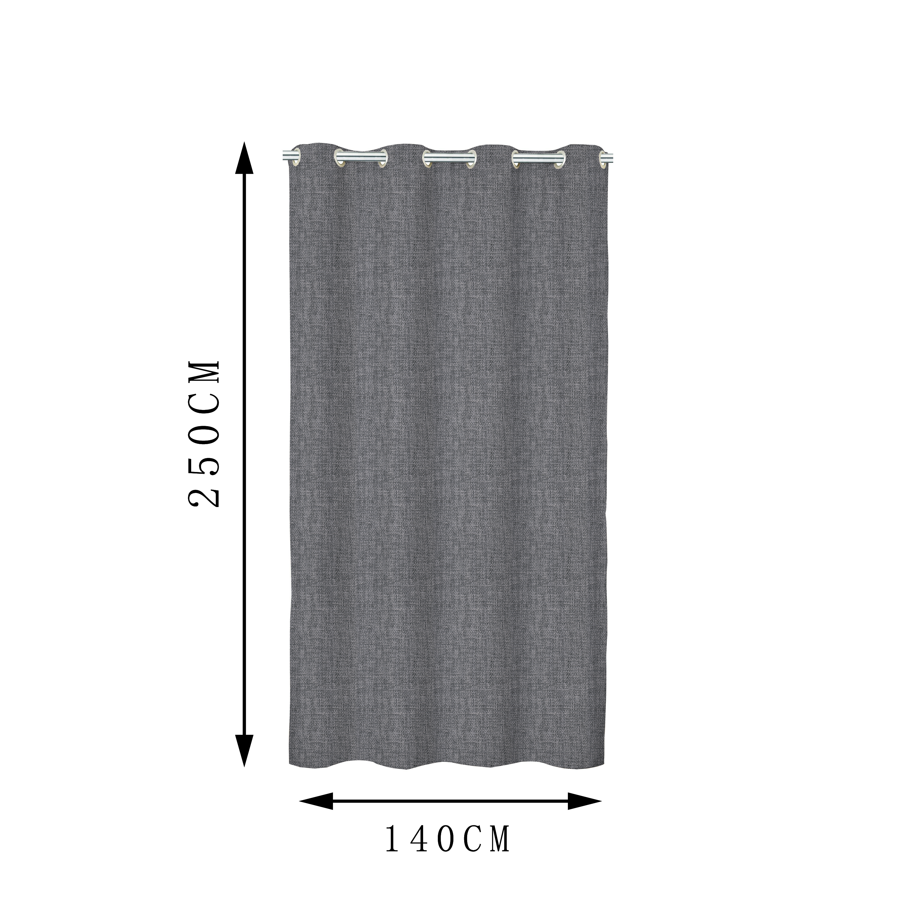 Rideau tamisant produit sans caractéristiques spécifiques, Tricot, coton, gris H - 2