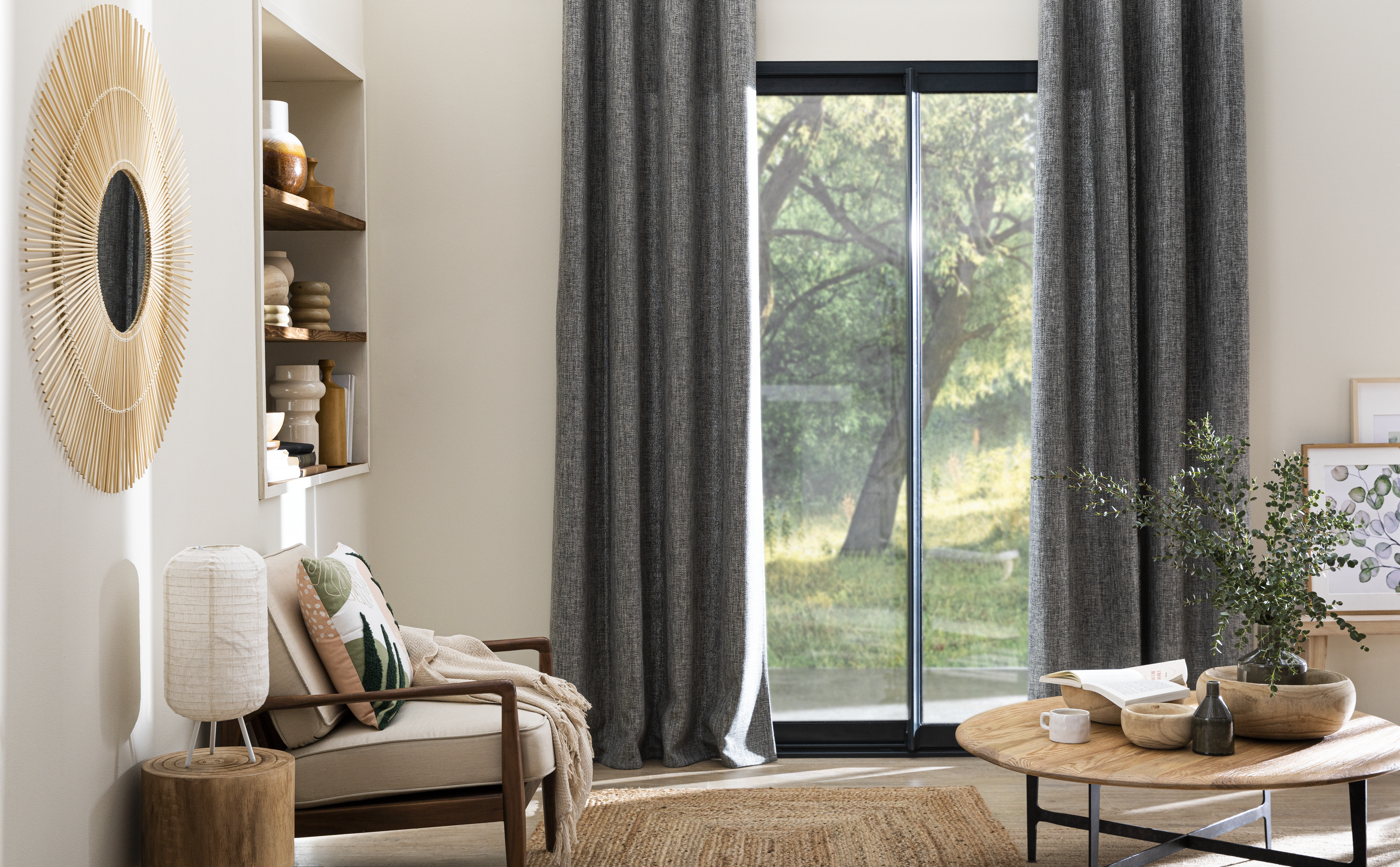 rideau tricot gris - 1