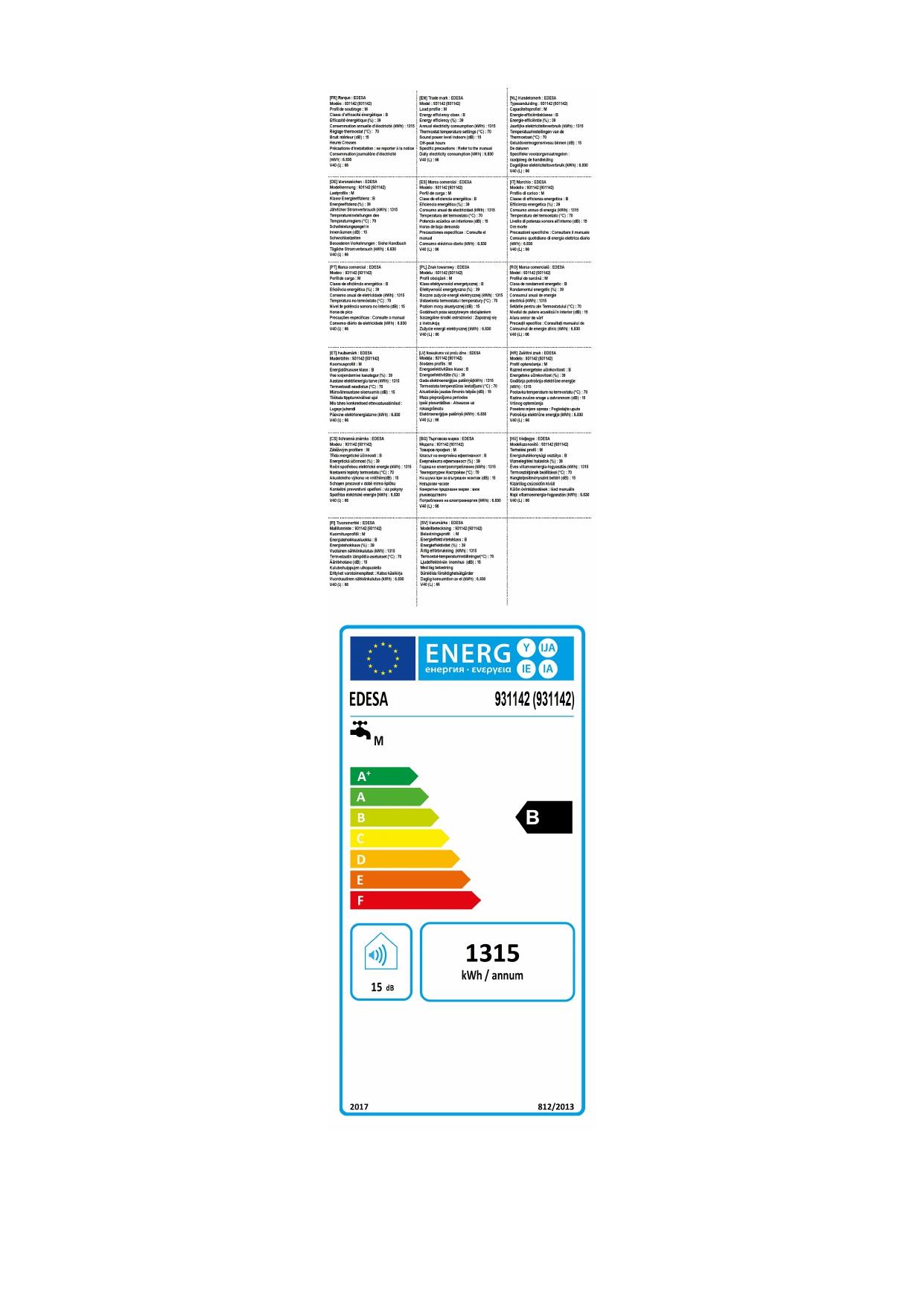 Termoacumulador elétrico EDESA FLAT 50L - 6