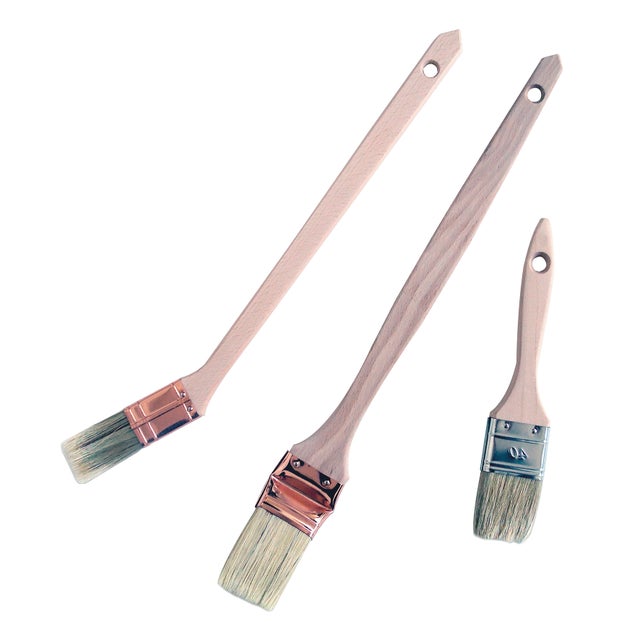 Set di pennelli NESPOLI punta piatto, 3 pezzi