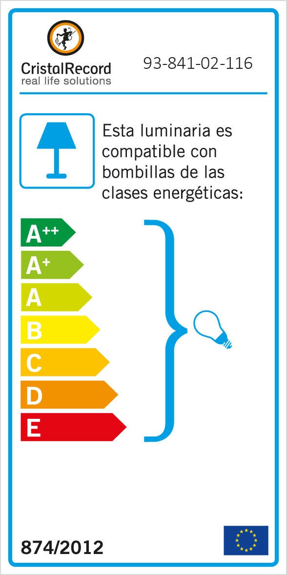 Lámpara de techo colgante de aluminio marrón 15 cm Cuerda CRISTAL RECORD 2 luces E27. Altura máxima 200 cm - 9